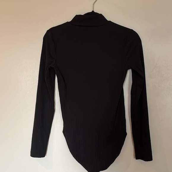 GAP black long sleeved mock turtle neck body suit size small - Picture 2 of 7